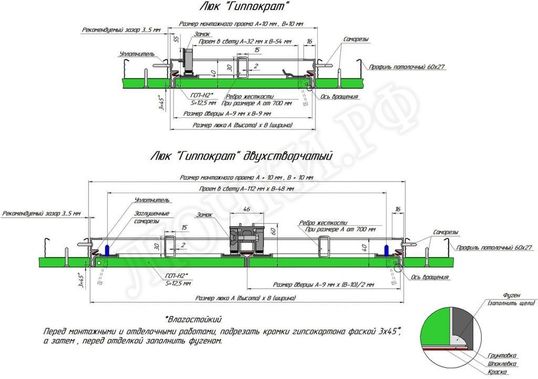 Люк под покраску Хаммер Гиппократ для установки в потолок Люк под покраску Хаммер Гиппократ для установки в потолок