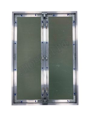 Люк под покраску Хаммер Гиппократ для установки в стену, 2 створки, съёмная перегородка Люк под покраску Хаммер Гиппократ для установки в стену, 2 створки, съёмная перегородка