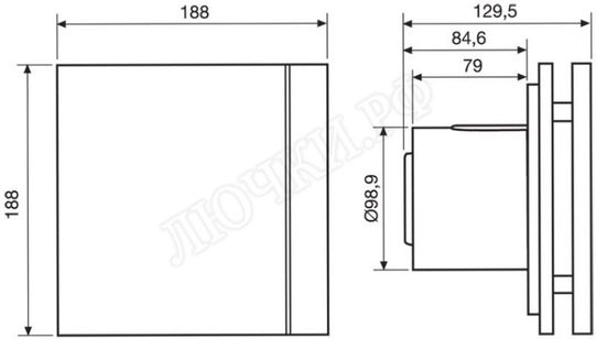 Вентилятор SILENT-100 CZ IVORY DESIGN-4C Вентилятор SILENT-100 CZ IVORY DESIGN-4C